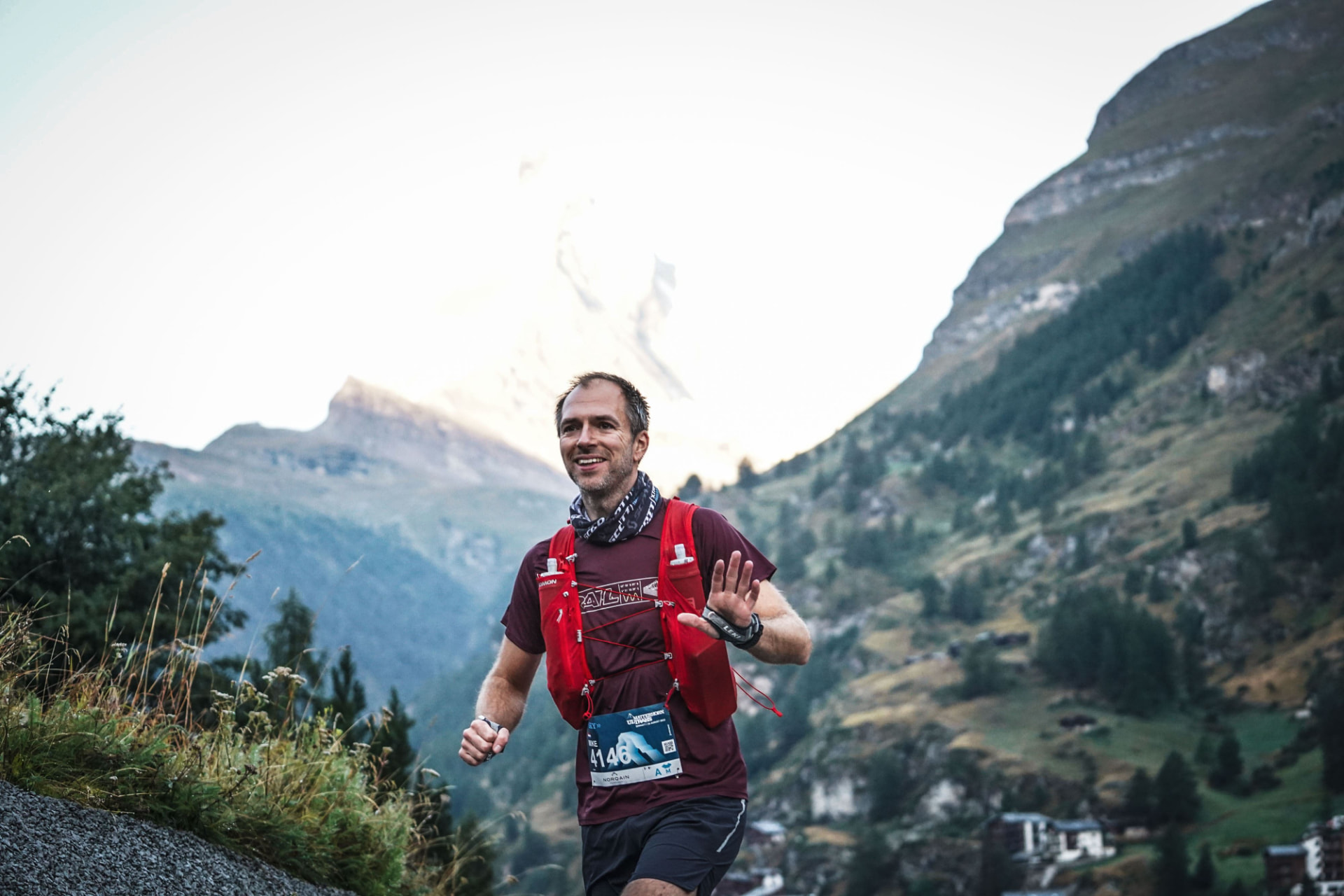 Hardloopcoach Mike uit Bilthoven tijdens een ultratrail in de bergen